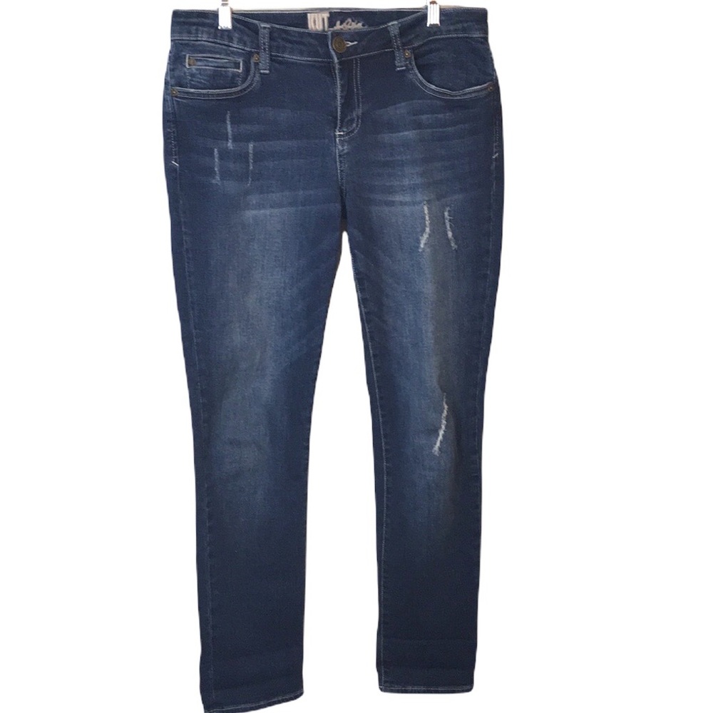 Kut from the Kloth Straight Leg Distressed Jeans